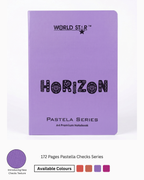 A4 Size 140 Pages Pastella Checks Series Notebook (Pack of 6)