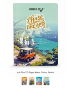 A4 Size 172 Pages Water Colour Series Notebook (Pack of 6)