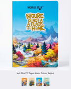 A4 Size 172 Pages Water Colour Series Notebook (Pack of 6)