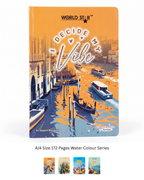 A4 Size 172 Pages Water Colour Series Notebook (Pack of 6)