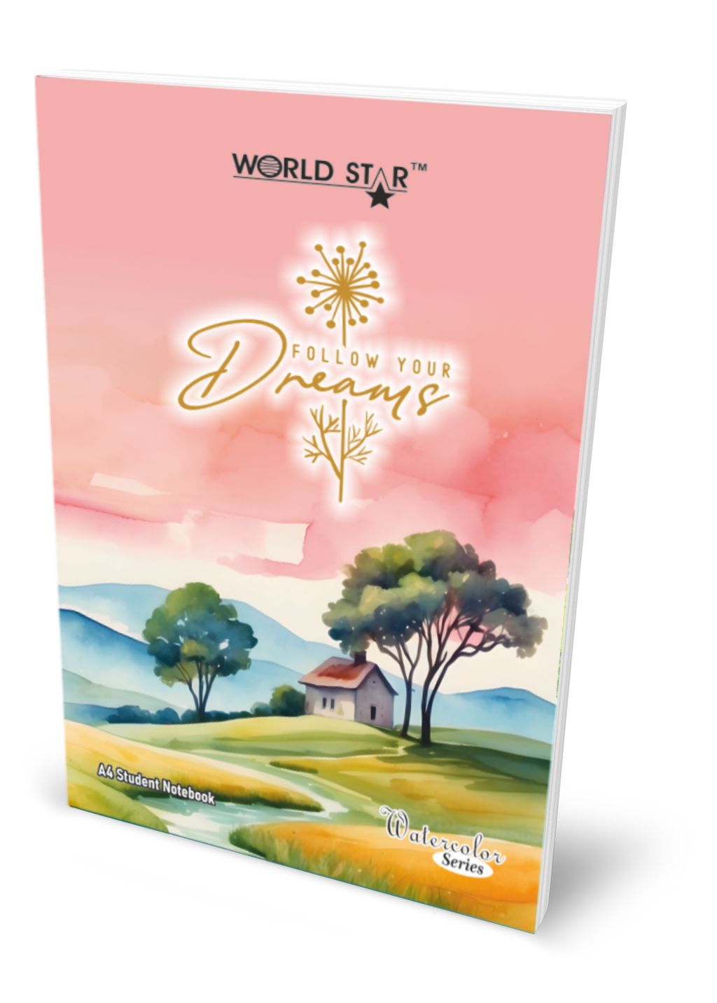 A4 320 Pages WaterColour Series Notebook (Pack of 3)