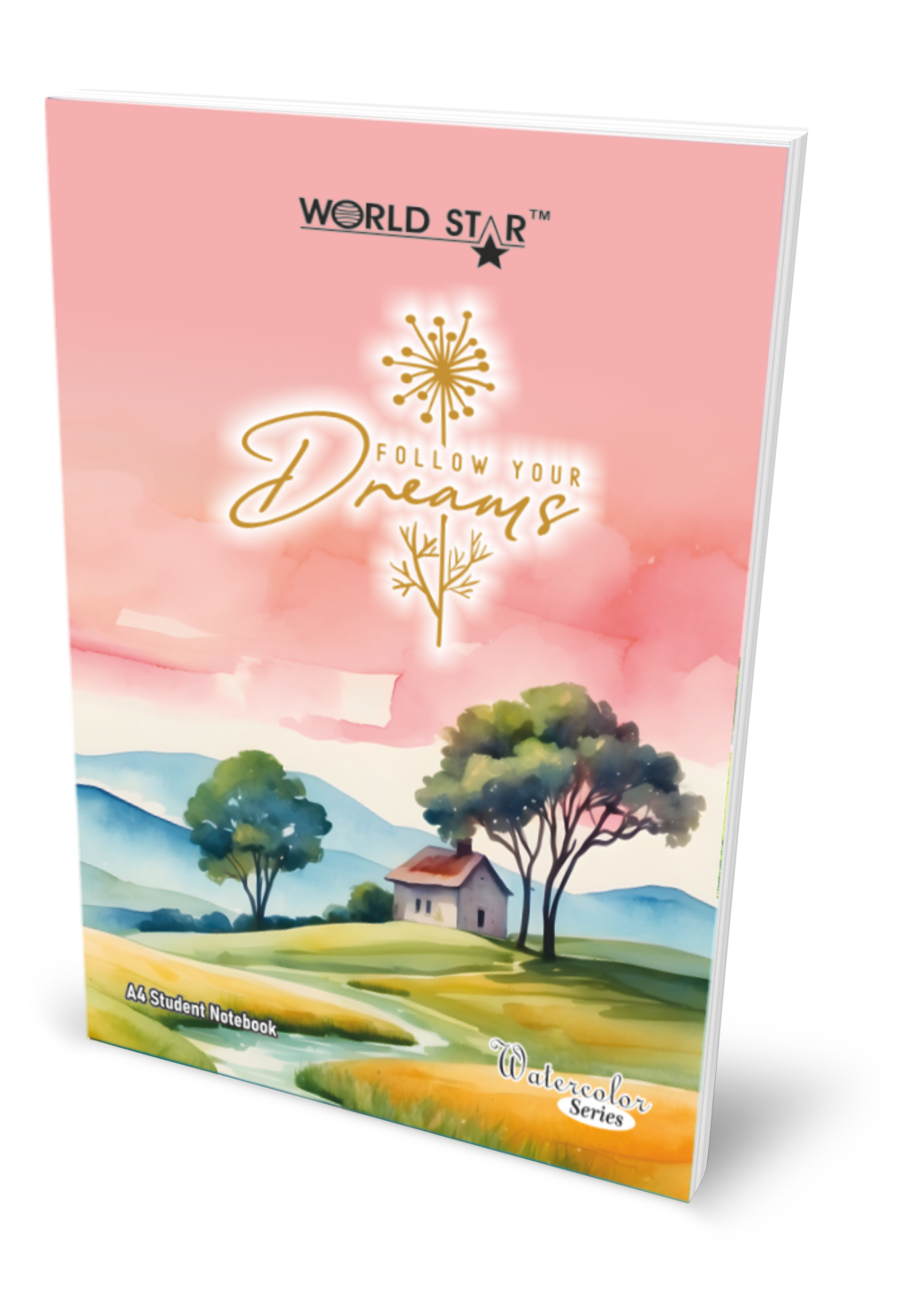 A4 320 Pages WaterColour Series Notebook (Pack of 3)