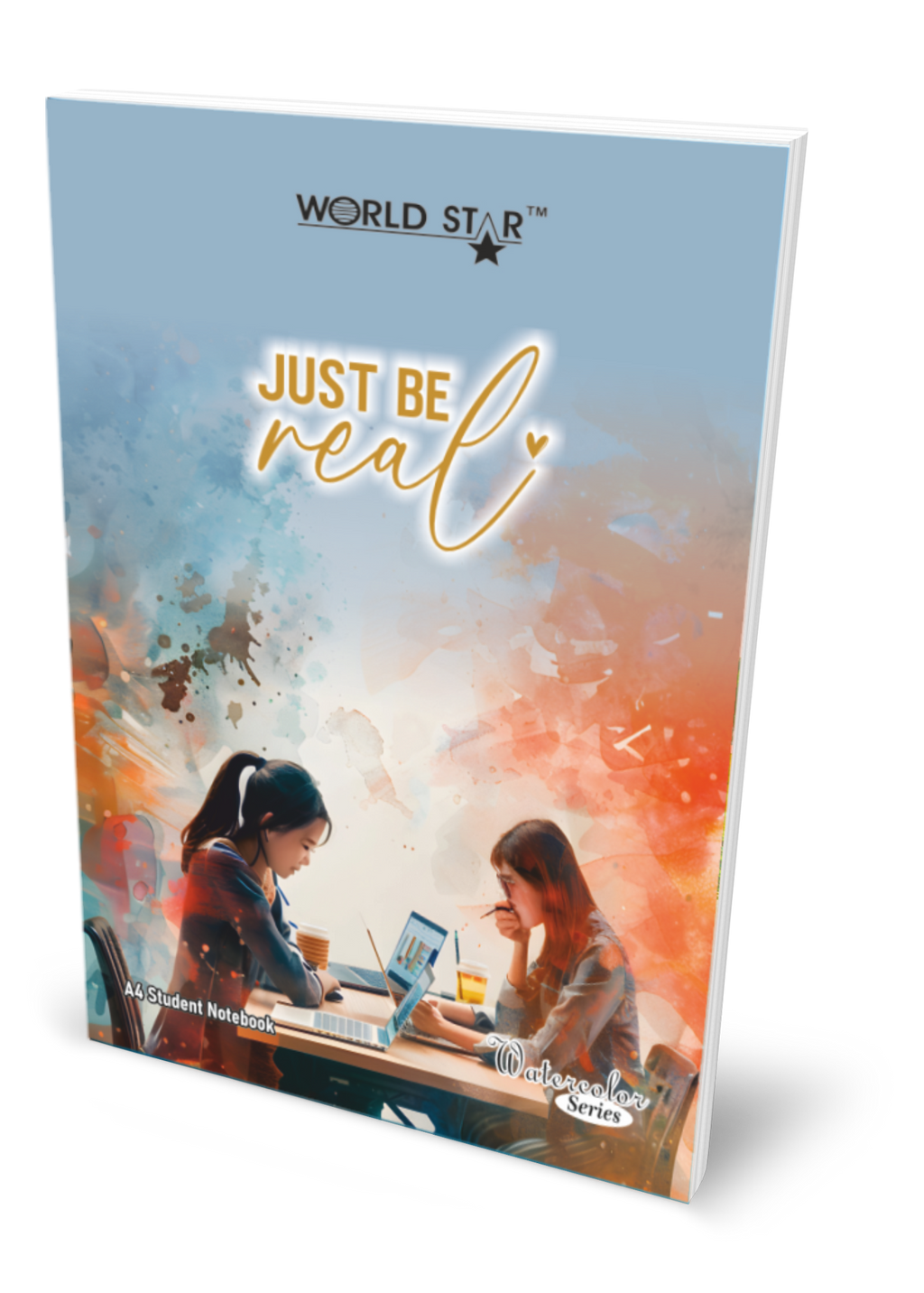 A4 320 Pages WaterColour Series Notebook (Pack of 3)
