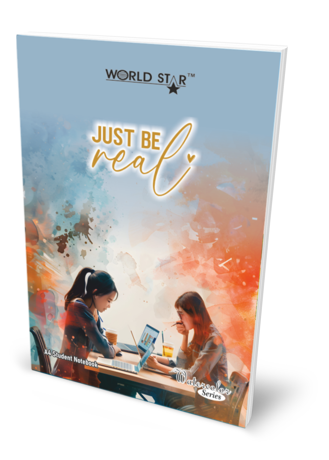 A4 320 Pages WaterColour Series Notebook (Pack of 3)