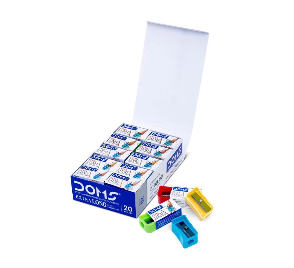 DOMS Extra Long Pencil Sharpener – Pencil Sharpener (Pack of 20 pcs)