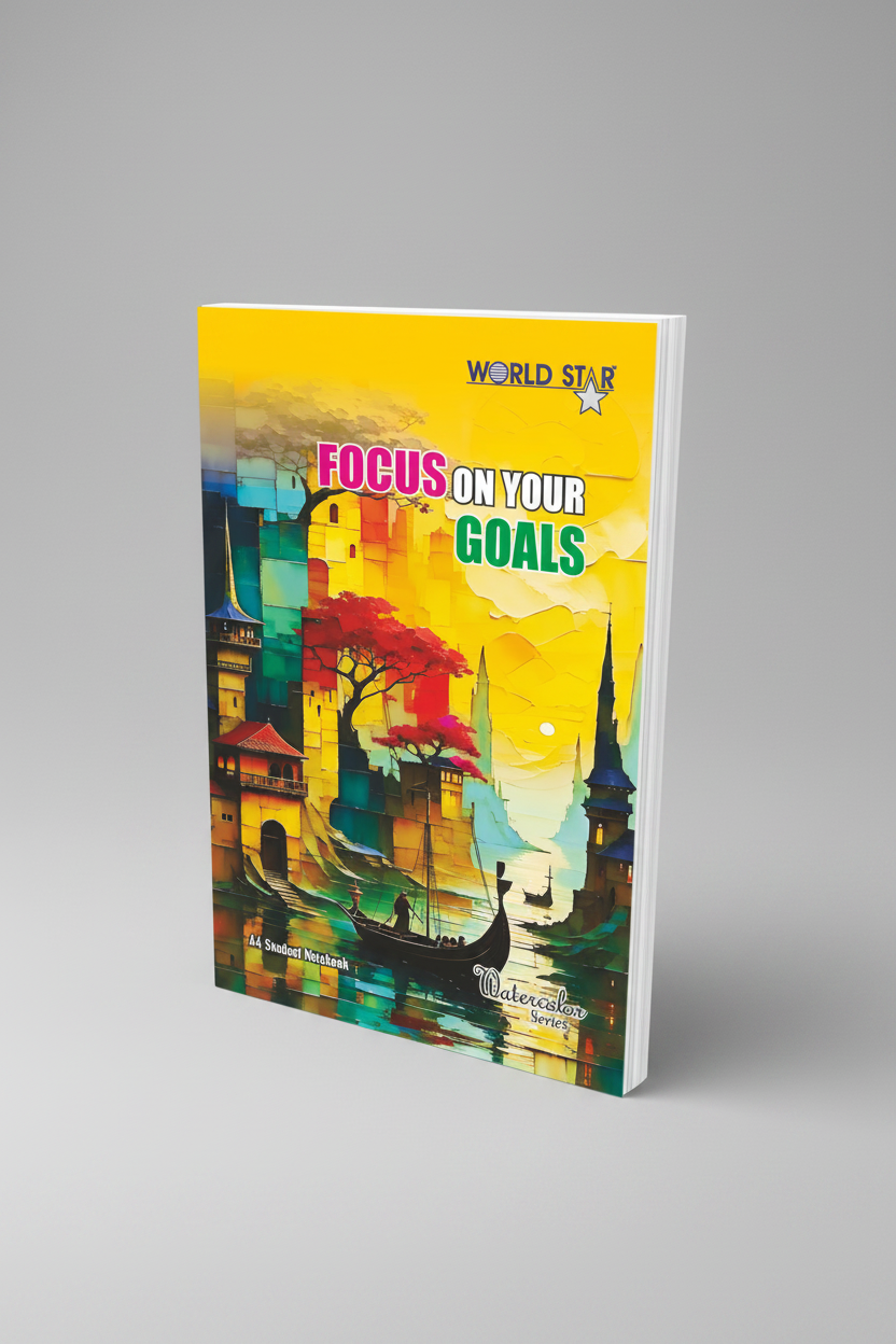 A4 Notebook 400 Pages Watercolour (Pack of 3)