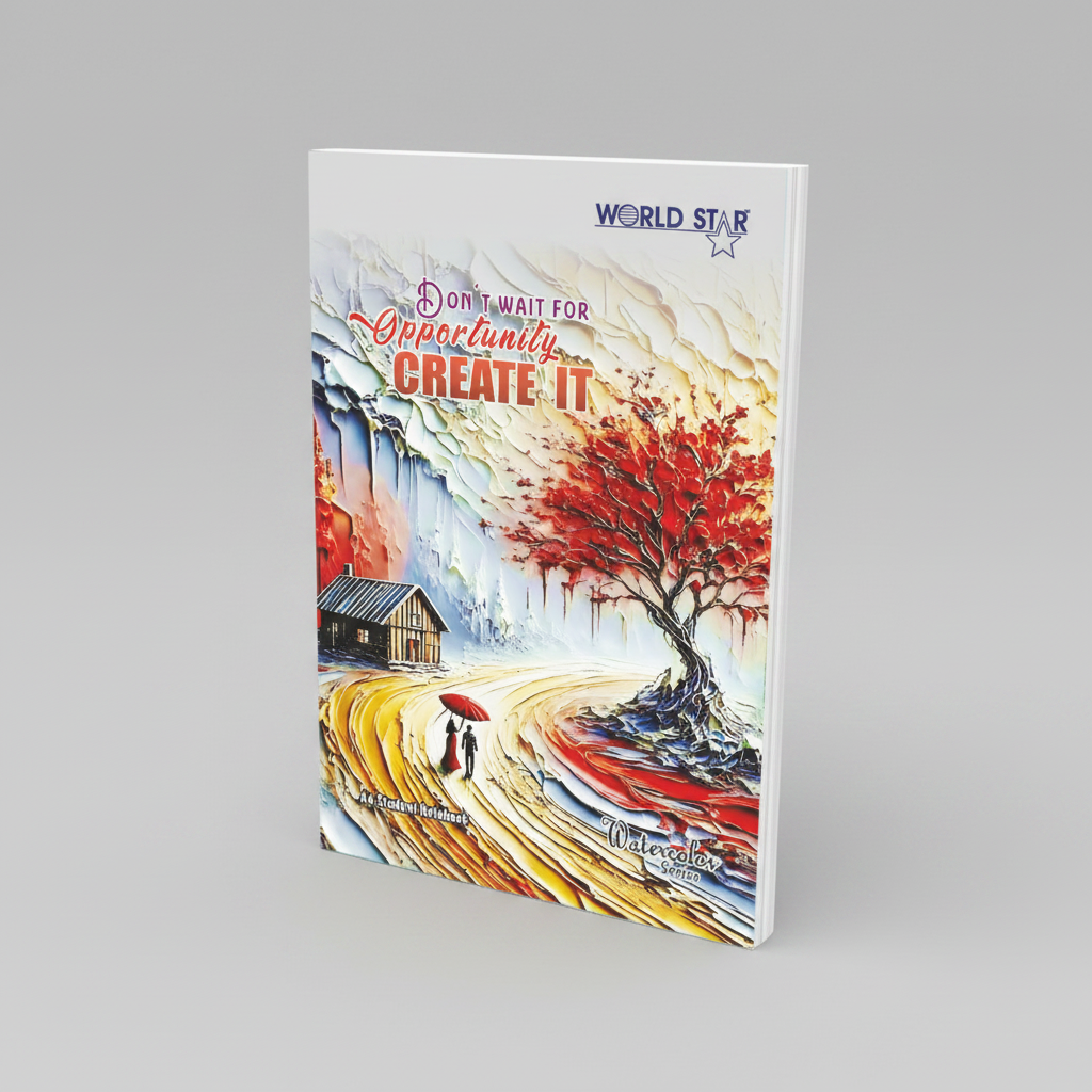 A4 Notebook 400 Pages Watercolour (Pack of 3)