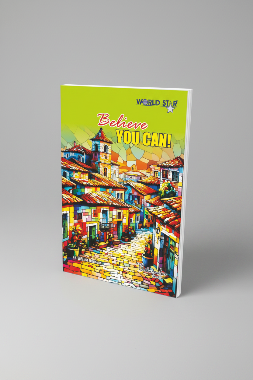 A4 Notebook 400 Pages Watercolour (Pack of 3)