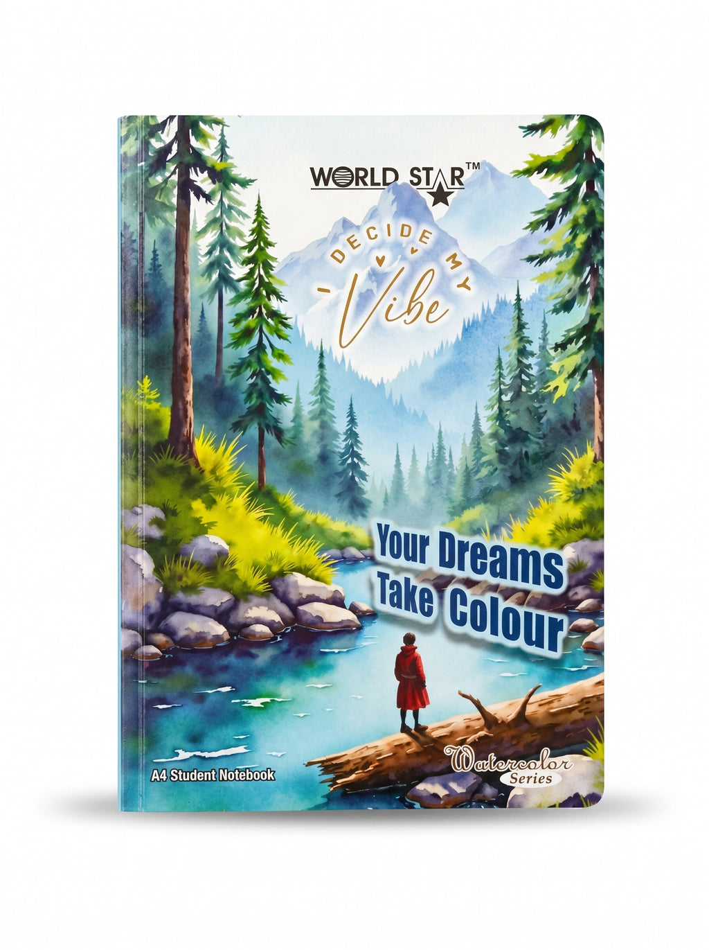 A4 Size 140 Pages Water Colour Series Notebook (Pack of 6)