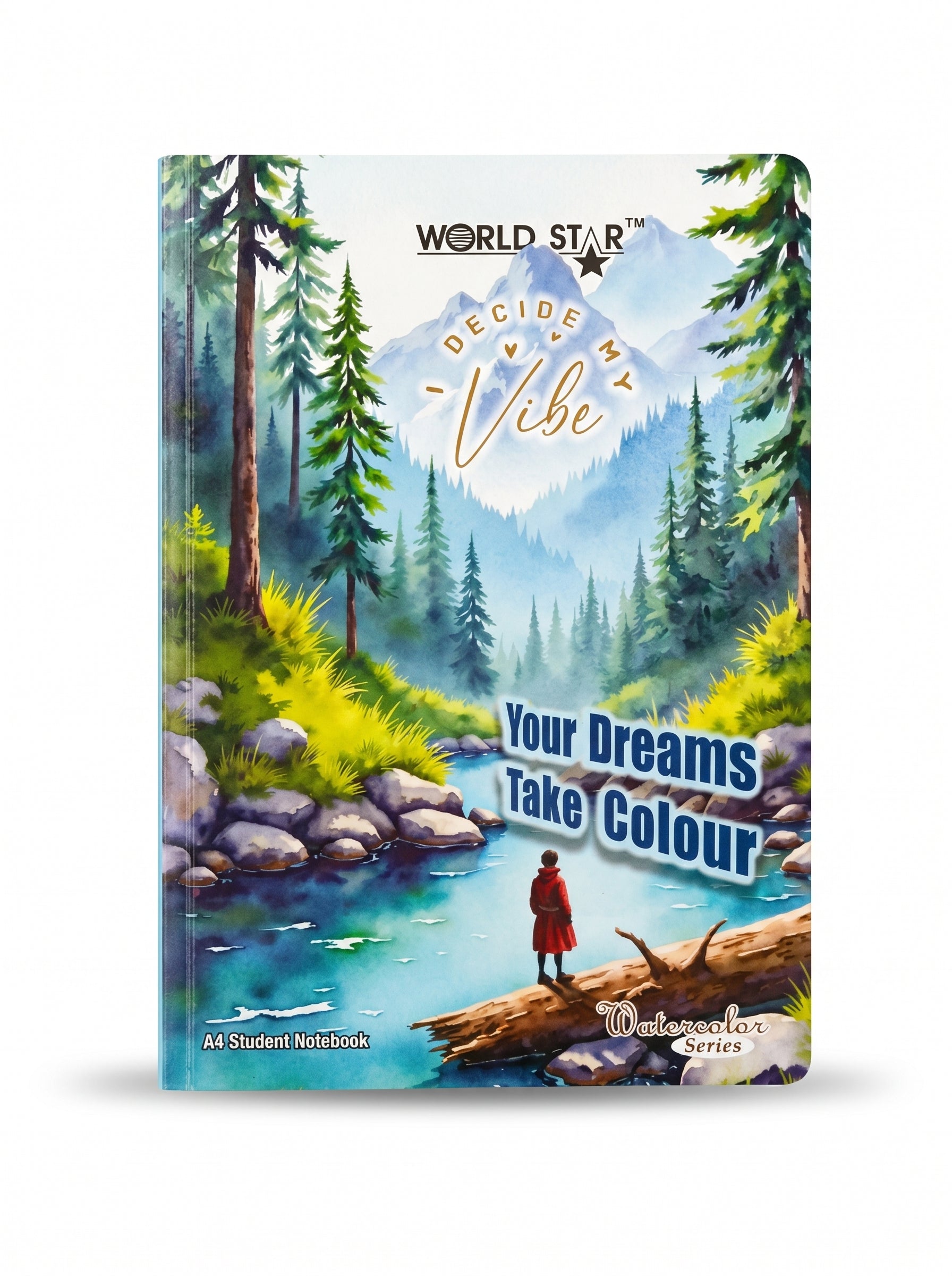 A4 Size 140 Pages Water Colour Series Notebook (Pack of 6)