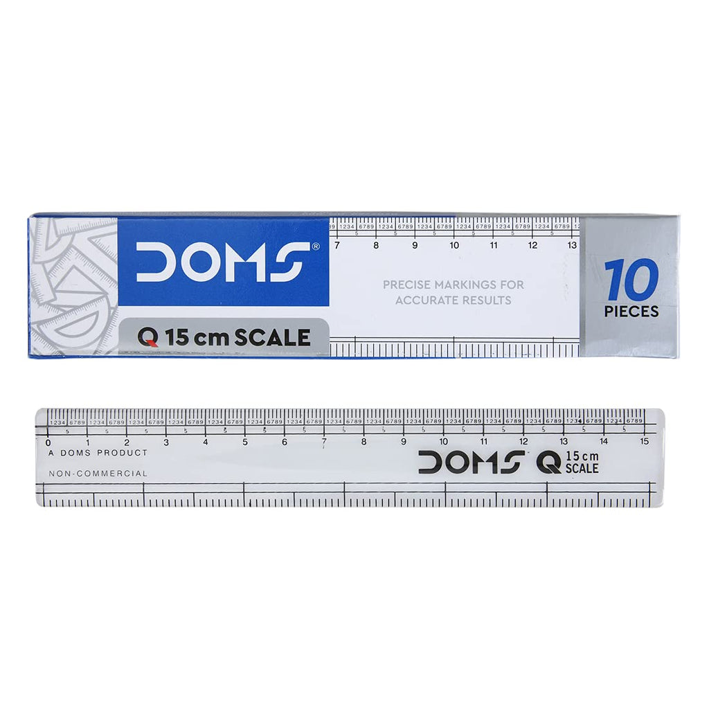 DOMS Q 15cm Scale – Ruler (Pack of 10 Pc)