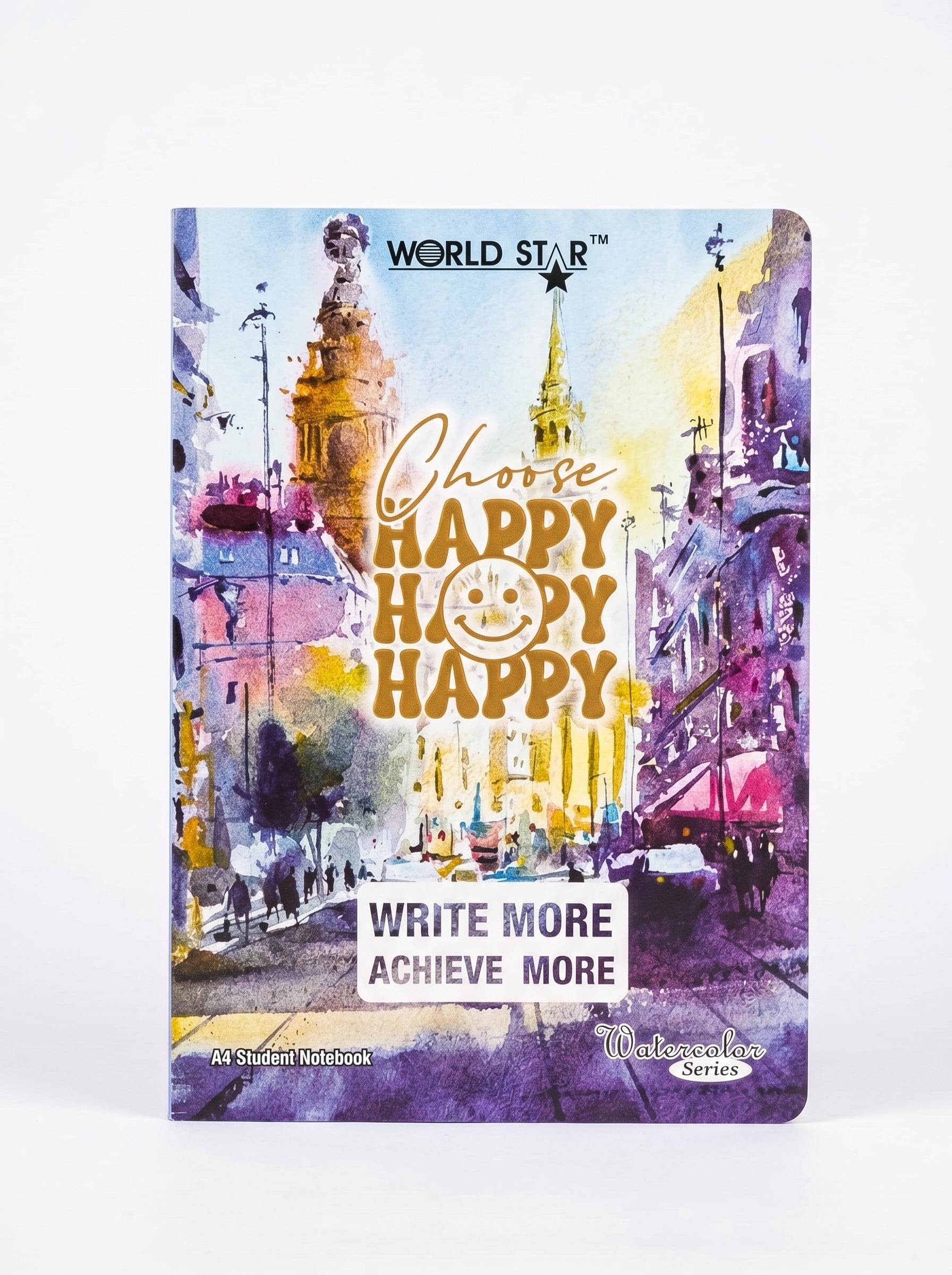 A4 Size 140 Pages Water Colour Series Notebook (Pack of 6)