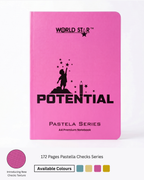 A4 Size 172 Pages Pastella Checks Series Notebook (Pack of 6)