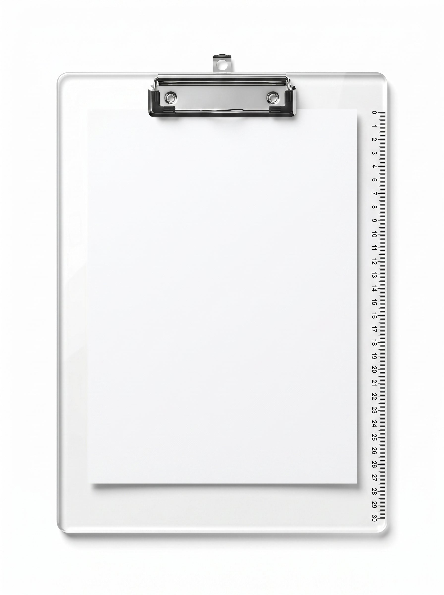 Transparent Exam Pad with Measurement Marking