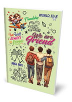 A4 172 Pages Doodle Series Notebook (Pack of 6)