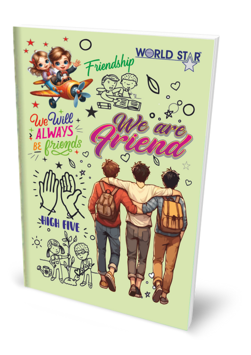 A4 140 Pages Doodle Series Notebook (Pack of 6)