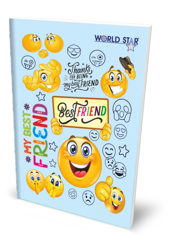 A4 172 Pages Doodle Series Notebook (Pack of 6)