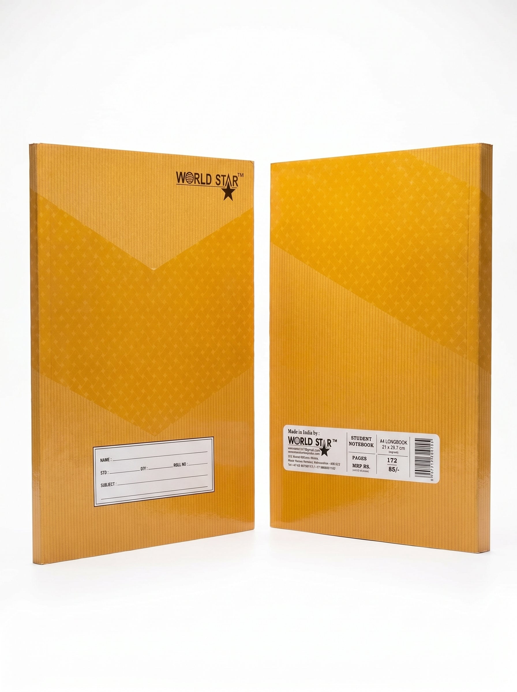 A4 Notebook 76 Pages Brown Picture Series