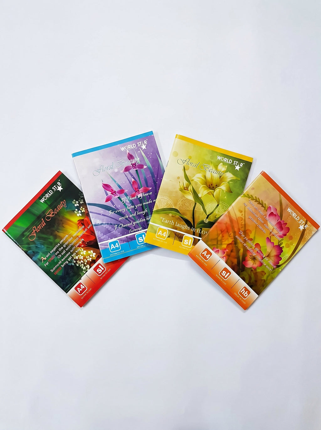 A4 Notebook 440 Pages Flower Series
