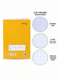 A5 Brown Notebook 76 Pages 3-in-1 Ruling
