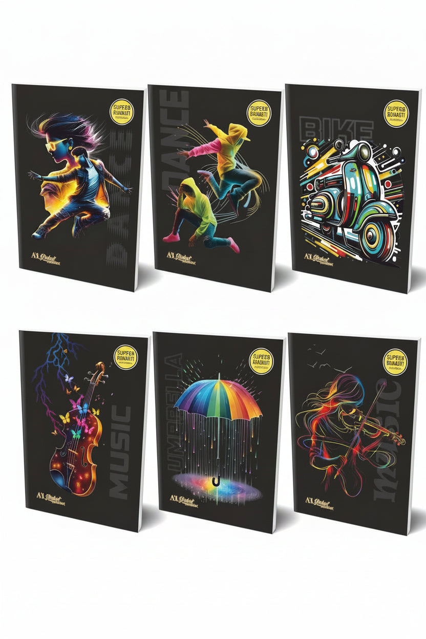 A4 Super Bharti Notebook 200 Pages (Pack of 6)