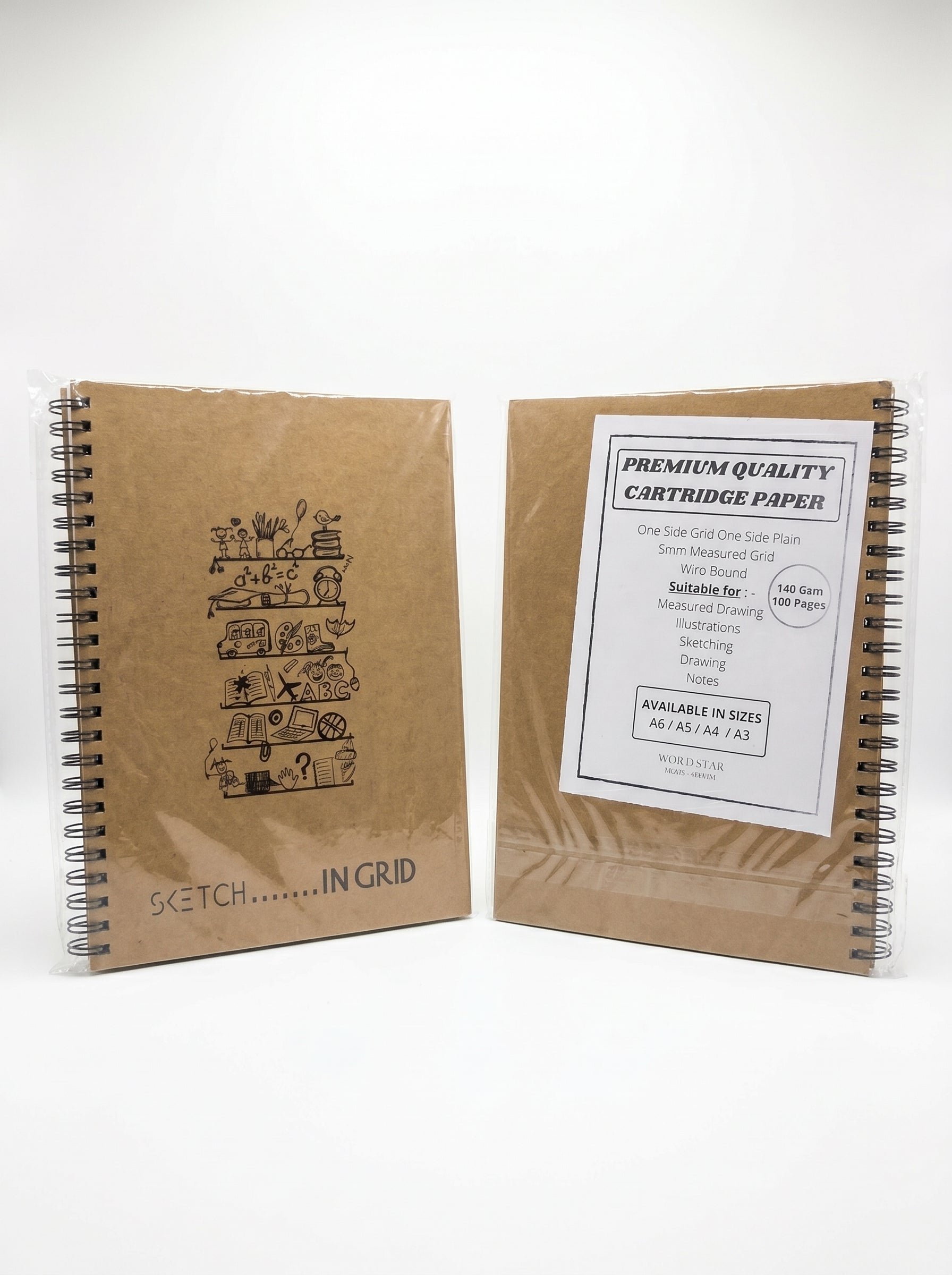 A5 Wiro Sketch Drawing Book 100 Pages