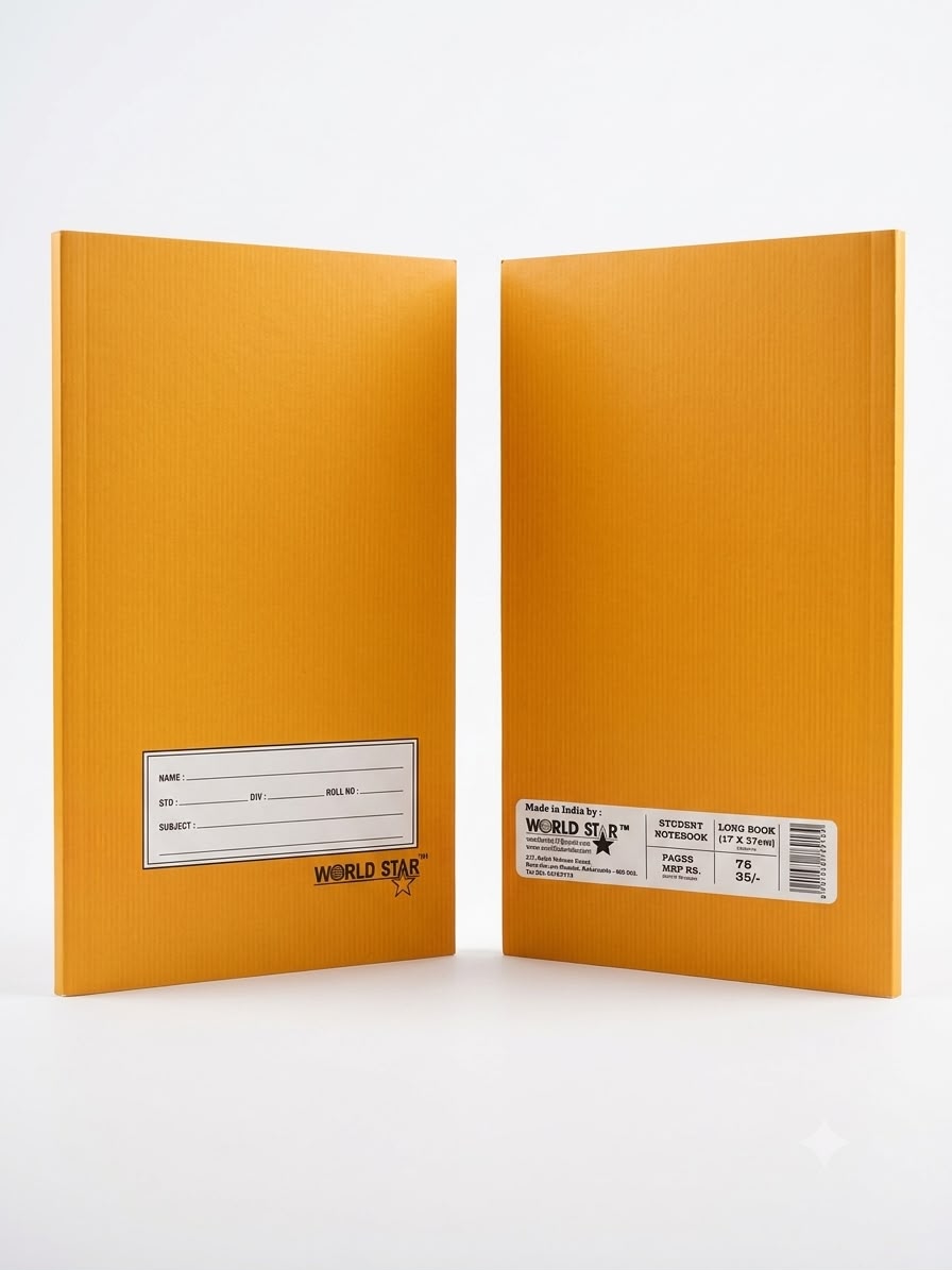 Longbook 76 Pages Brown Series (Pack of 12)
