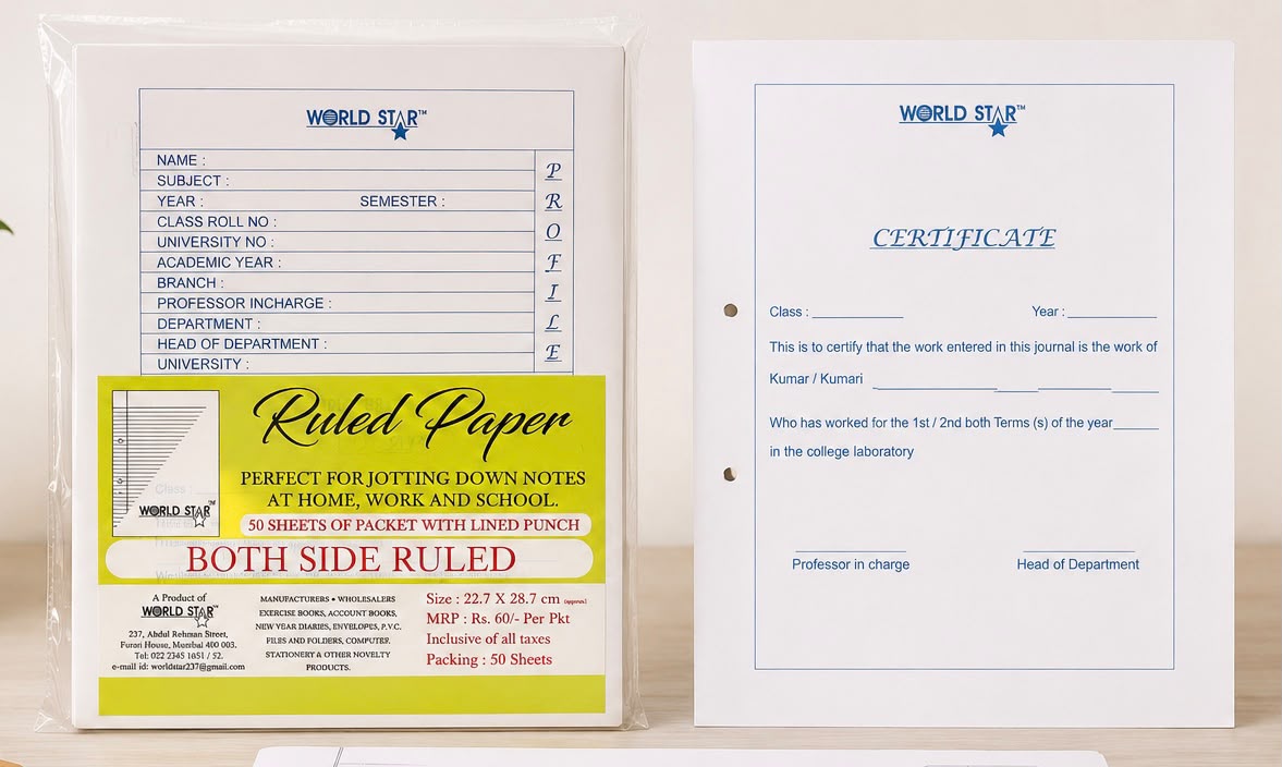 Worldstar Project Paper Both side ruled