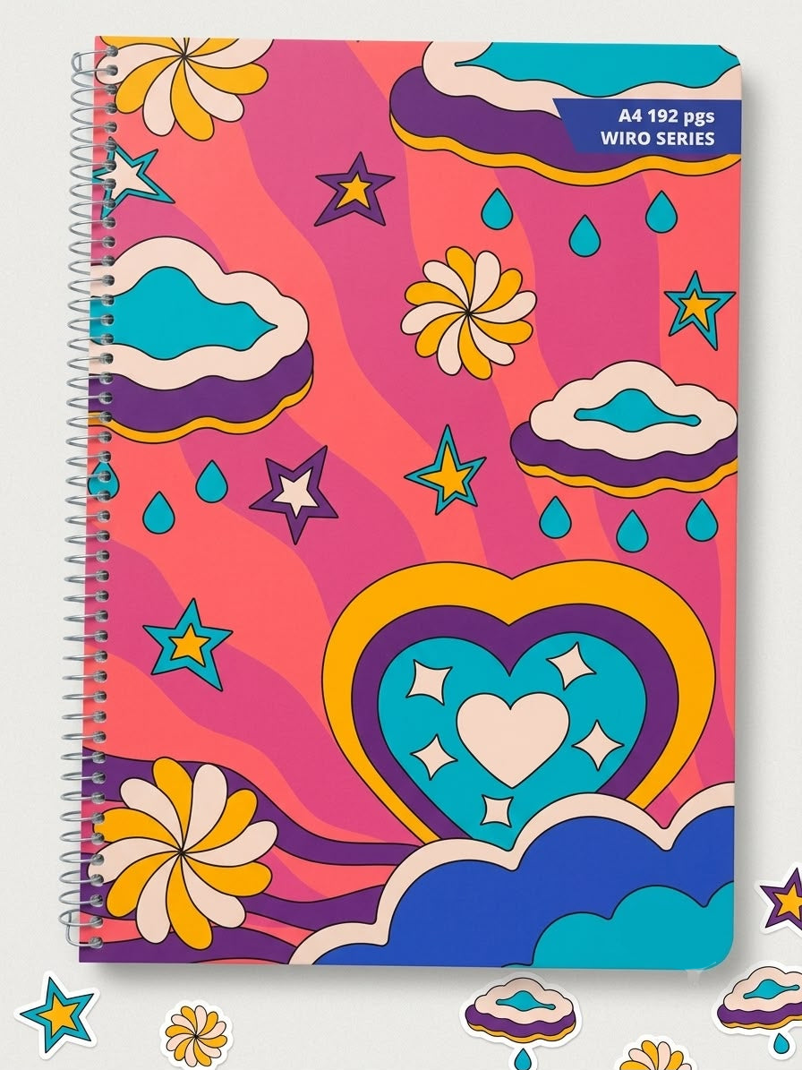 A4 One Subject Wiro Notebook 192 Pages 70gsm