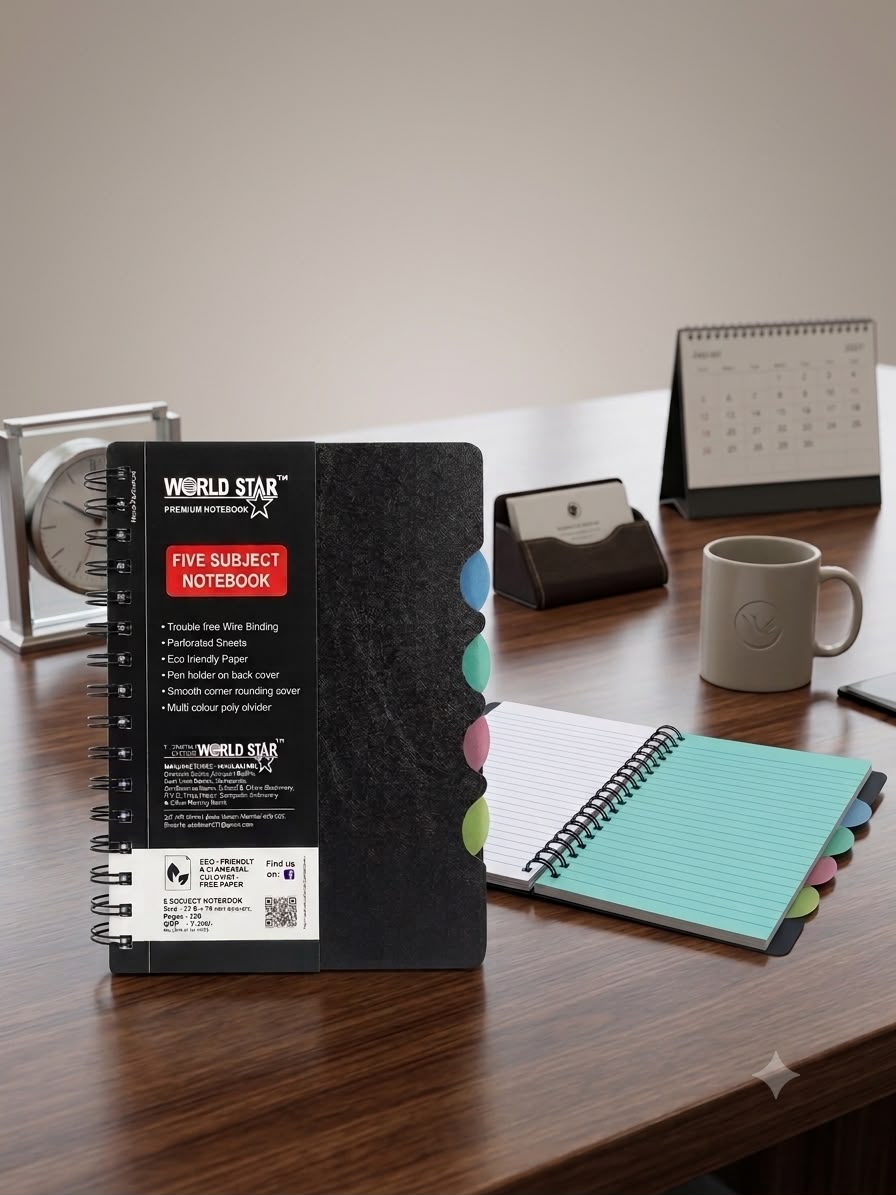 A5 5 Subject Wiro Notebook 300 Pages