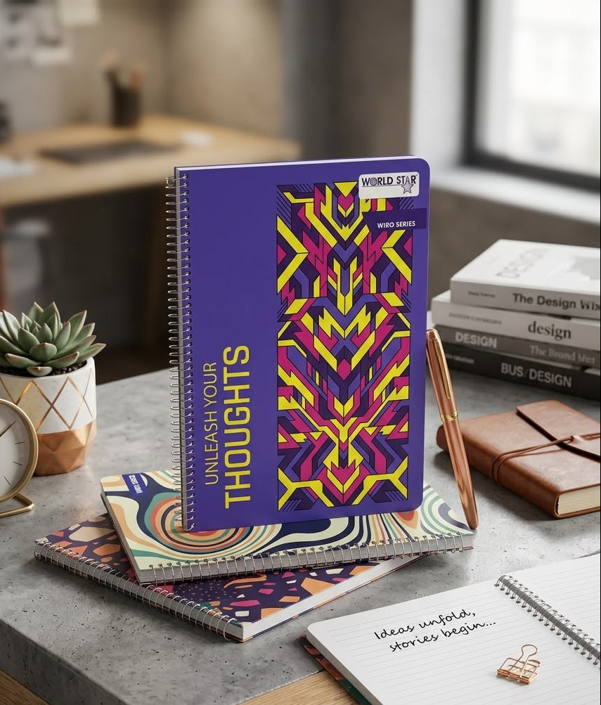 A4 6 Subject Wiro Notebook 288 Pages 70 GSM (Plain)