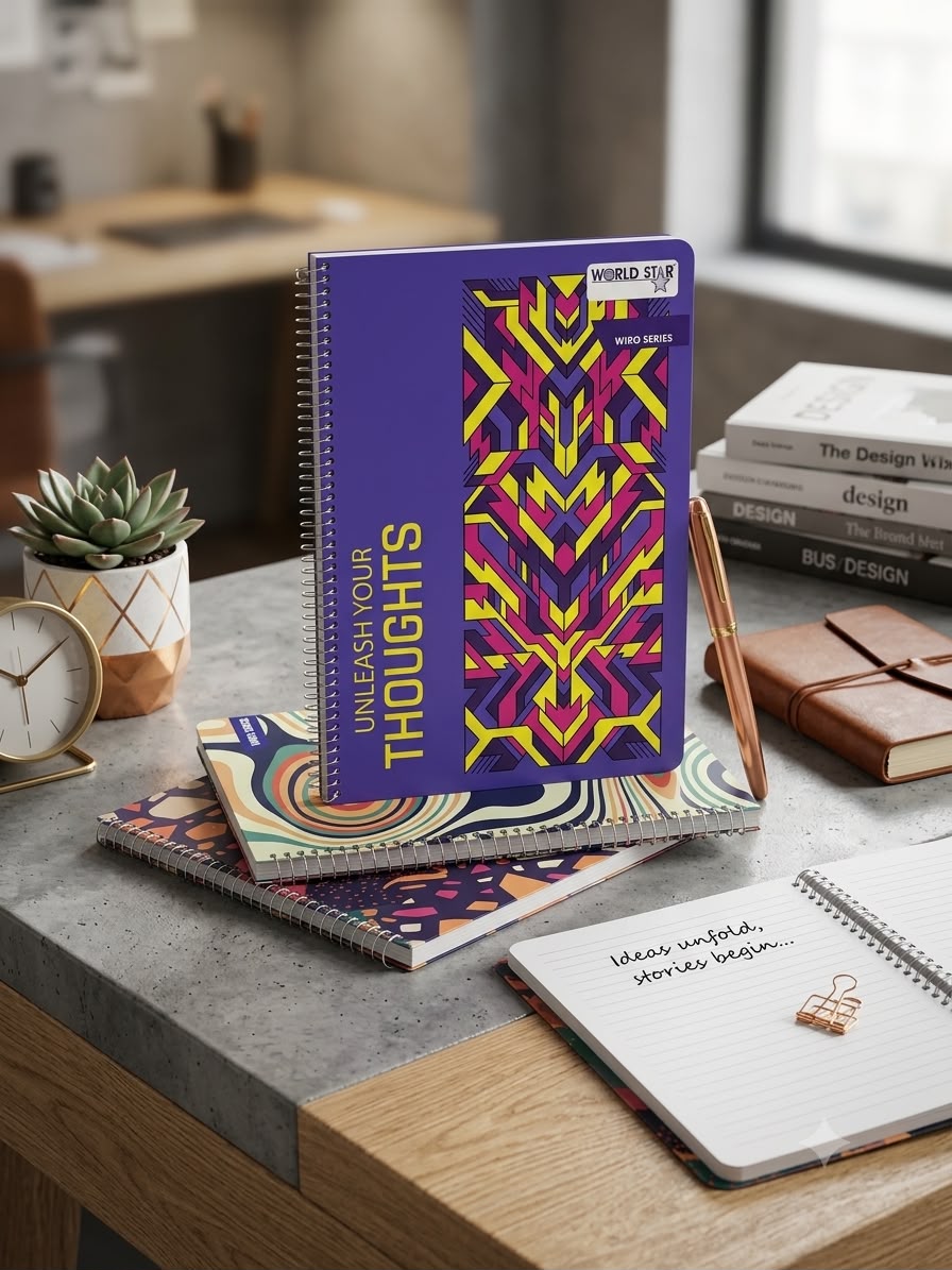 A4 6 Subject Wiro Notebook 288 Pages (Ruled) 70gsm