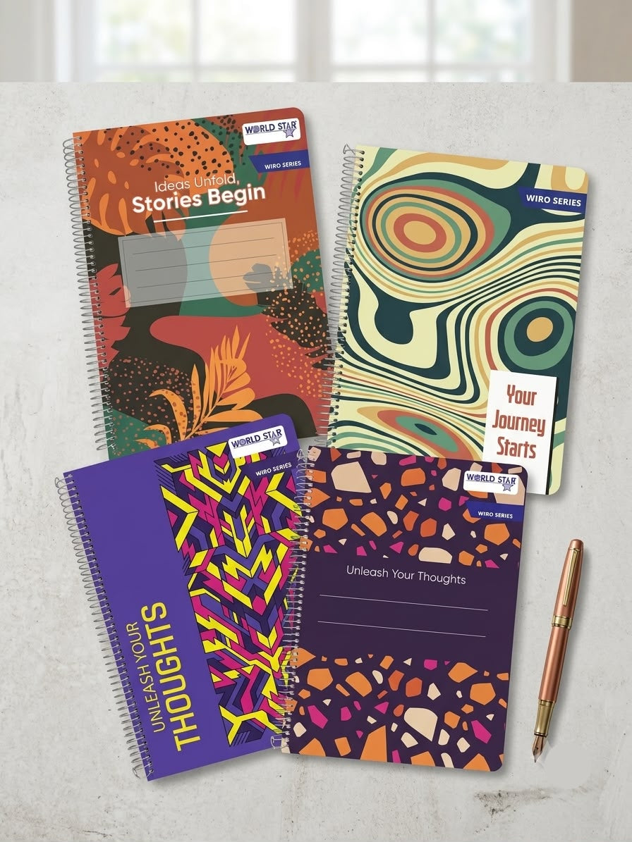 A4 6 Subject Wiro Notebook 288 Pages 70 GSM (Plain)