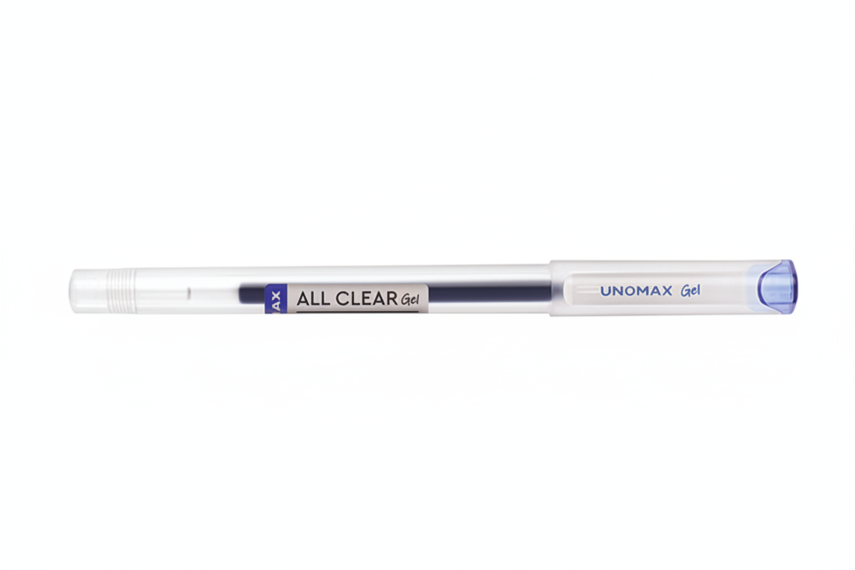 Unomax Clear Gel Pen (Pack of 10)