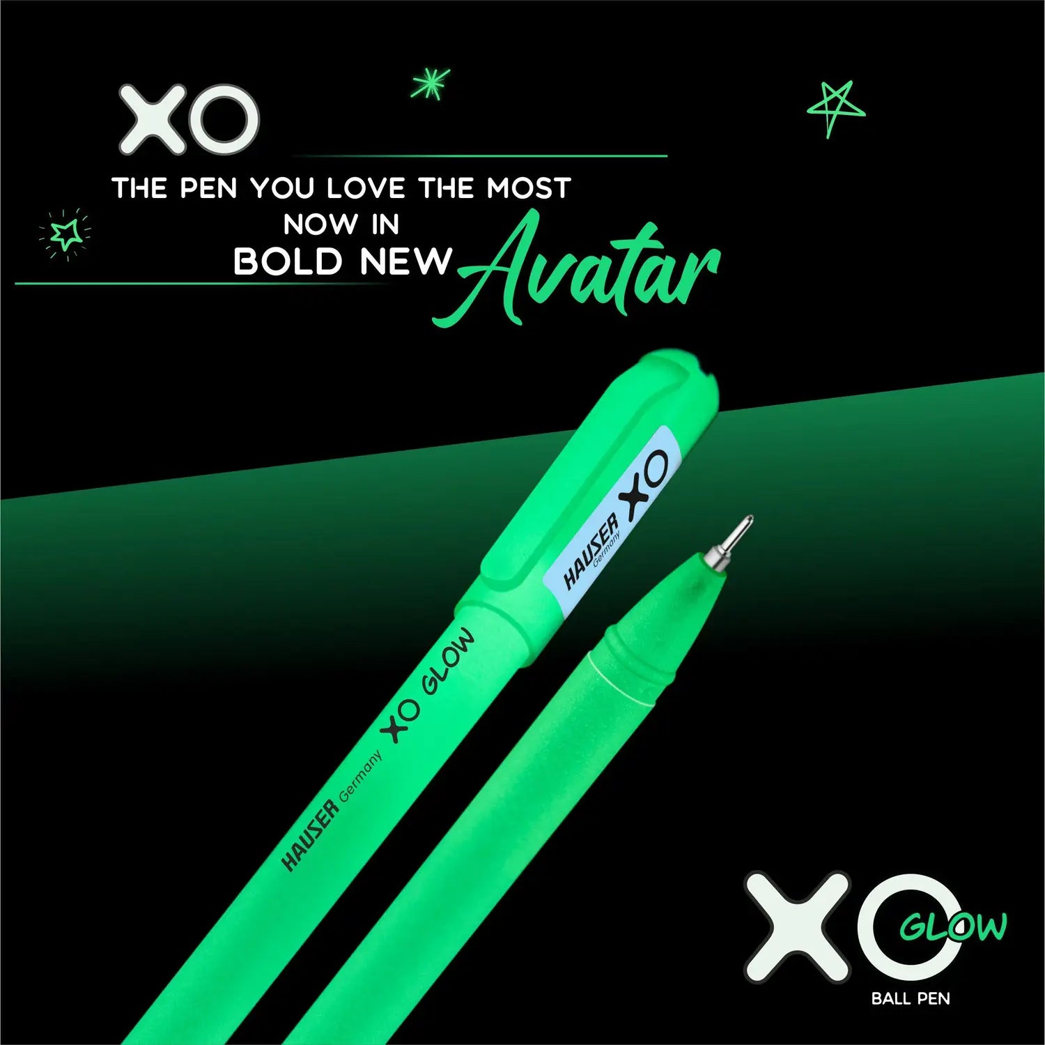 Hauser XO Glow Ball Pen (Pack of 10)